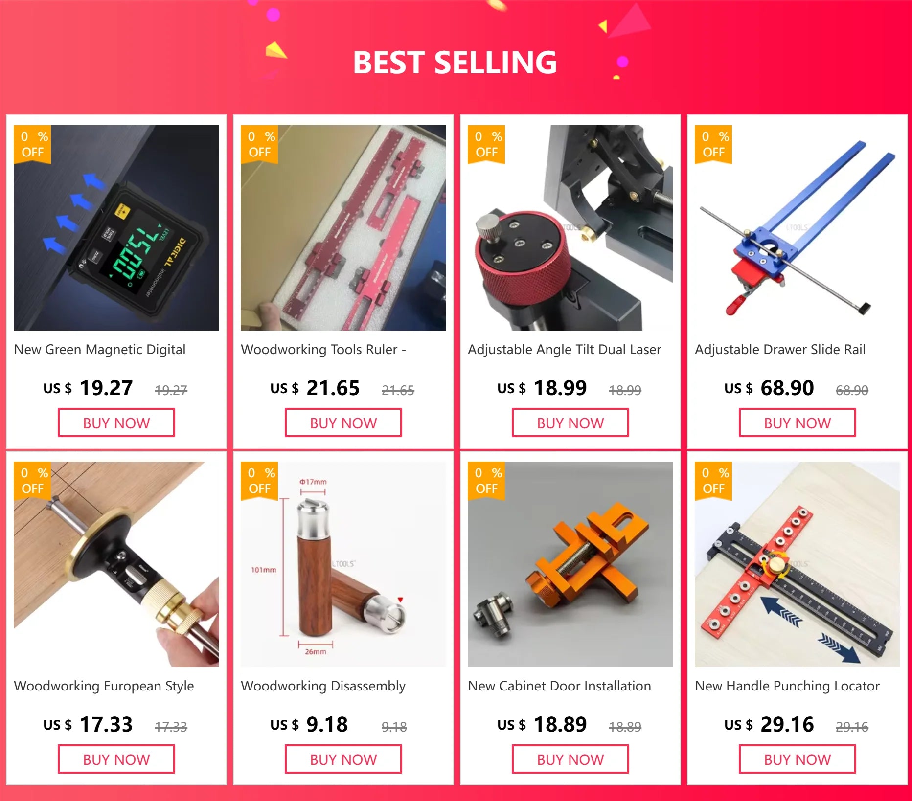 Woodworking Tools Ruler - Pocket Ruler Layout Tool Aluminum Precision Ruler with T-Track Metal Slide Stops,Inch and Metric Scale