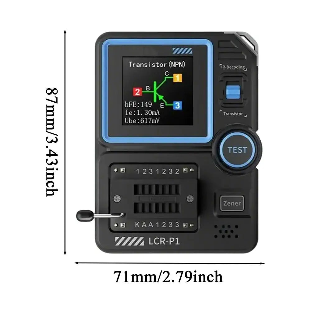 Electronic Component Tester Transistor Tester Transistor Capacitor Tester Graphic Display Capacitance Meter For Electronic