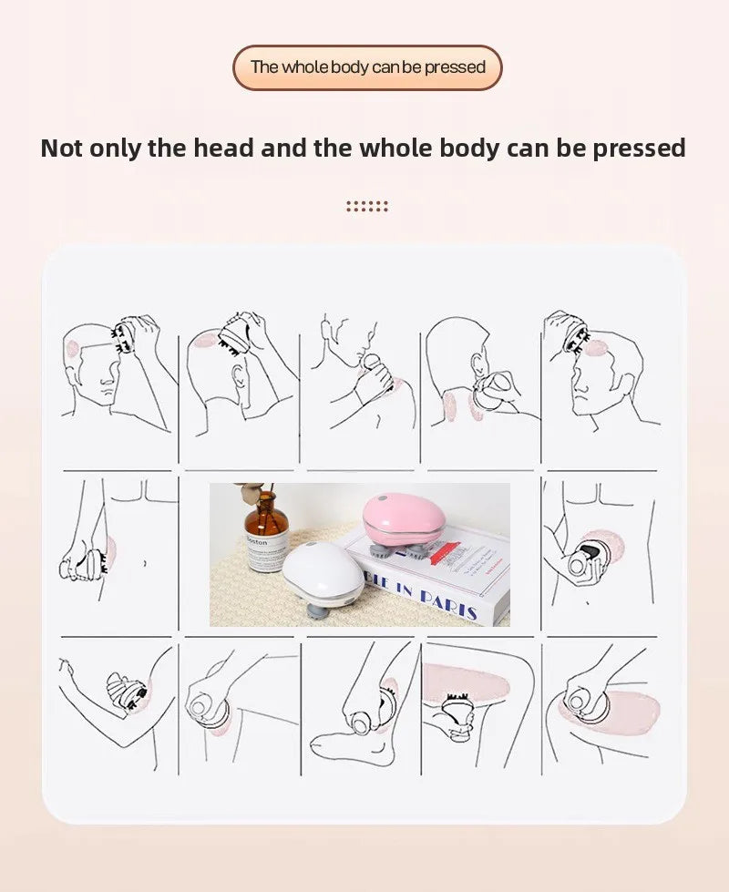 Pet Electric Head Massager Instrument Multi-functional Charging Cat Decompression Relax Tissue Kneading Vibrating Pet Products