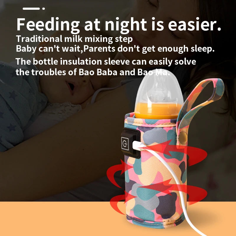 Baby Bottle Warmer Useful USB Plug Bottle Heater Safe Heating Convenient for Beverage Warming Bag Baby Milk Heater