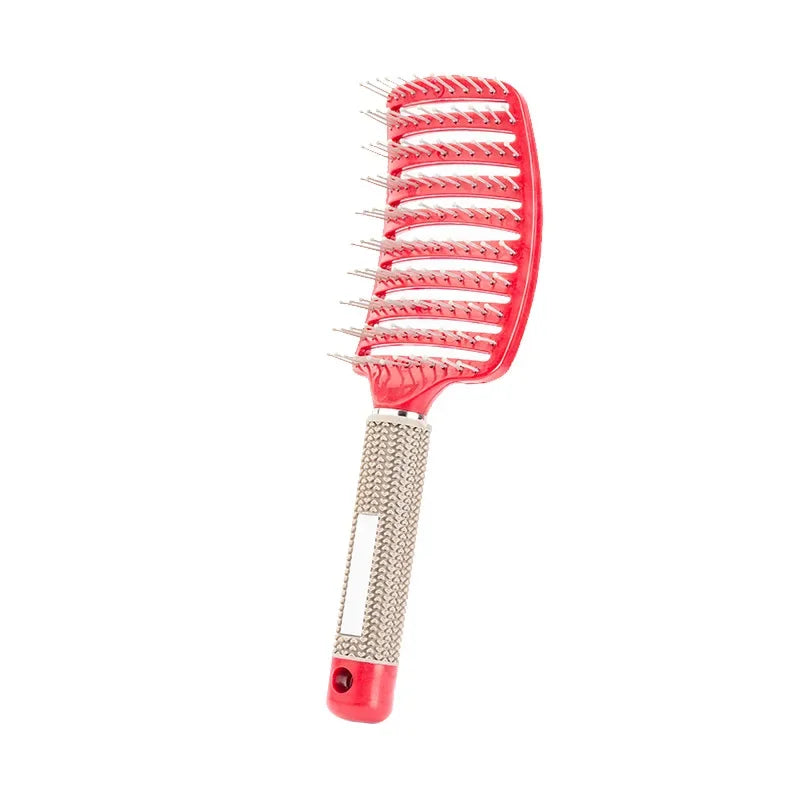 Hair Brush Scalp Massage Comb Hairbrush Bristle;Nylon Women Wet Curly Detangle Hair Brush for Salon Hairdressing Styling Tools
