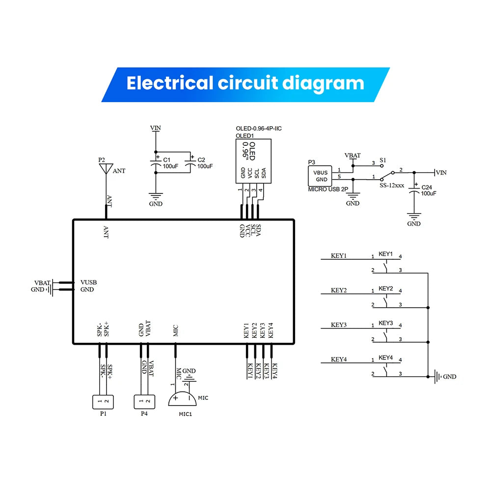 Electronics Kit  FM Radio DIY Kit Smart Wireless Walkie-Talkie Radio Electronics Assembly and Soldering Practice DIY Kit