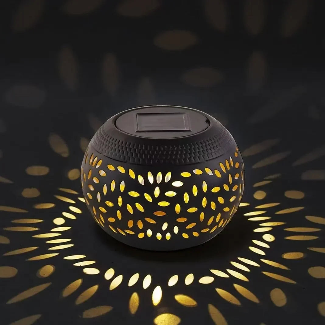 Solar Table Lights Outdoor Waterproof Metal Garden Projector Lamp Retro Gardening Lawn Atmosphere Lamp Decorative Landscape Lamp