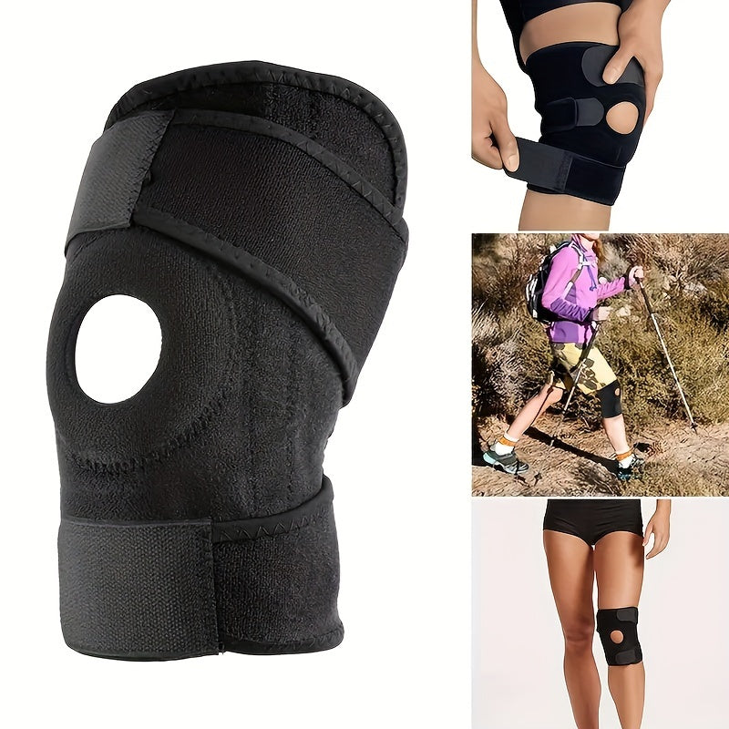 1pc Knee Support Brace for Sports - Patella Bandage Strap Injury Prevention - Fits Up to 70kg - Comfortable and Breathable Knee Protector, kneepad