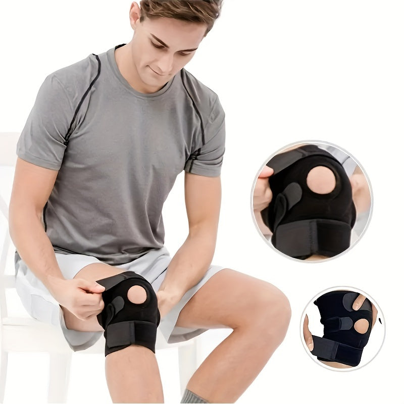 1pc Knee Support Brace for Sports - Patella Bandage Strap Injury Prevention - Fits Up to 70kg - Comfortable and Breathable Knee Protector, kneepad
