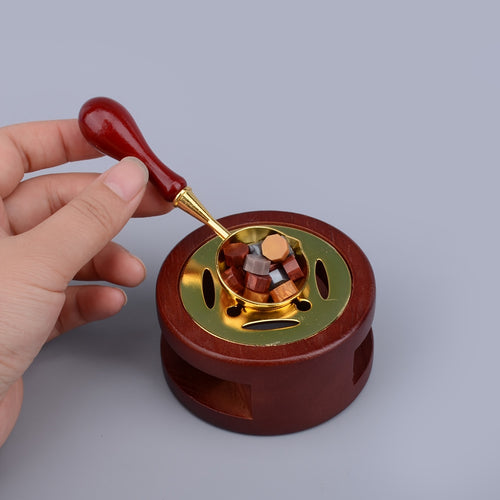 1 Brown Wax Seal Stove And 1 Brown Wax Seal Spoon Great For Embellishment Of Christmas Cards