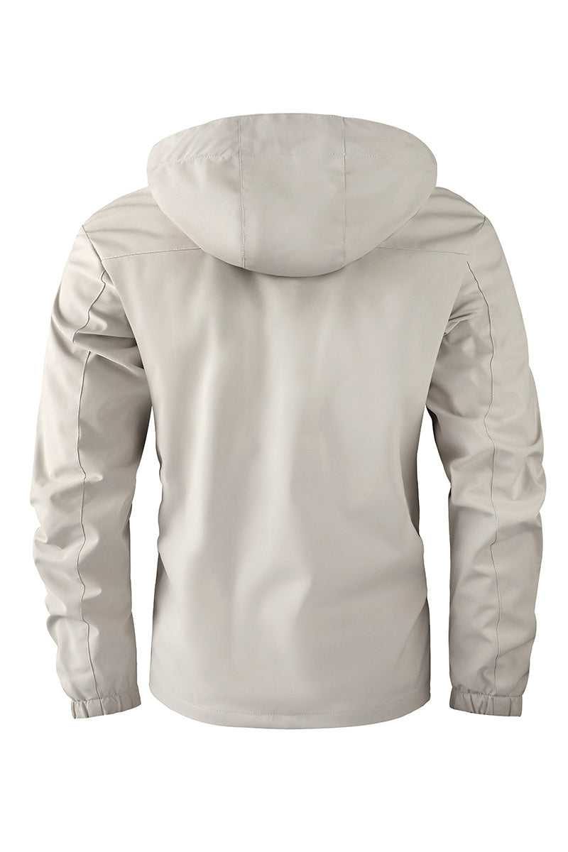 Men's Fashion Casual Windbreaker Jacket, Spring and Autumn Outdoor Lightweight Jacket