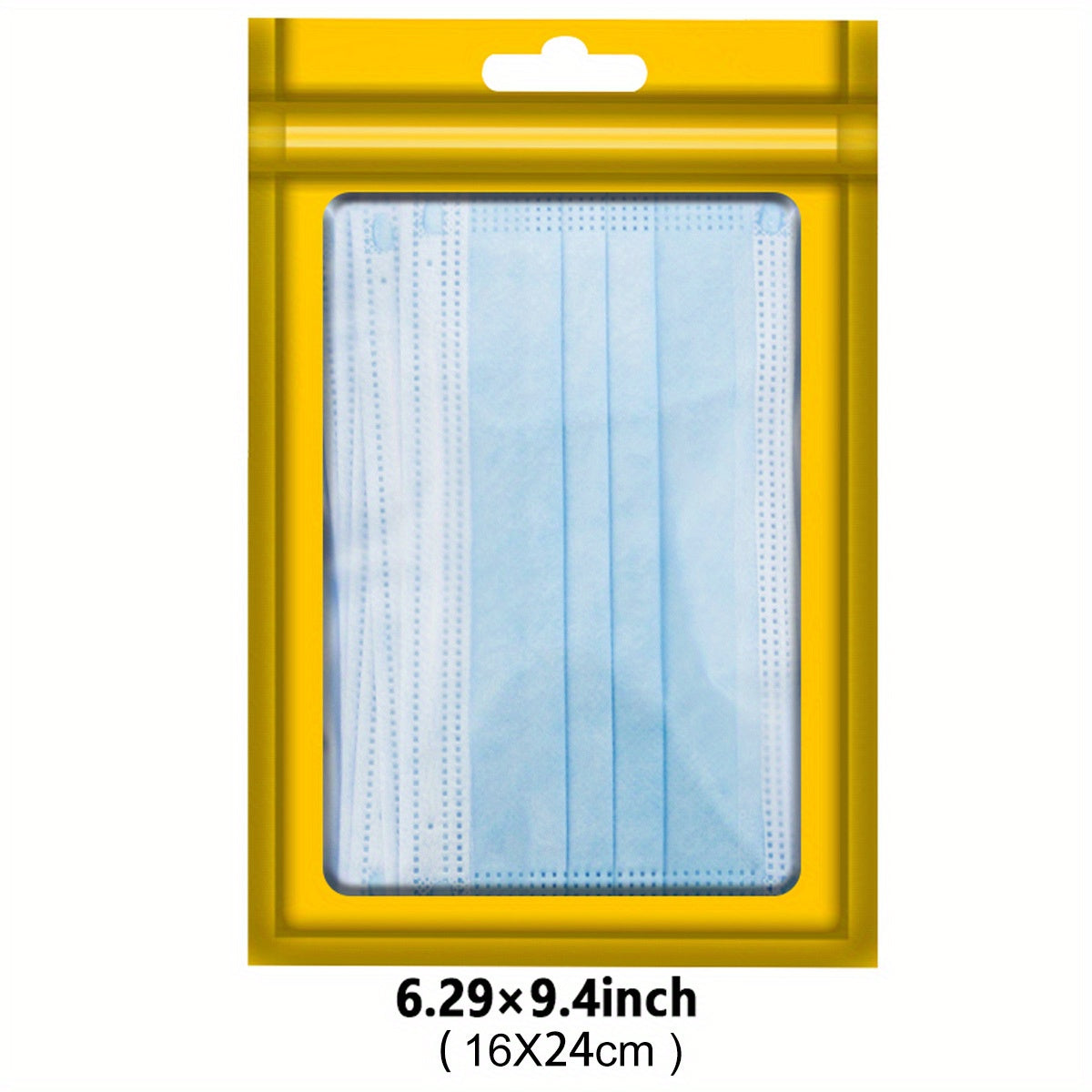 100-Pack Holographic Zipper Lock Resealable Bags, Moisture-Proof Aluminum Foil Polyester Film Flat Transparent Window Pouch for Electronics/Jewelry/Cosmetics Organization, 4 Size Options, Non-food contact