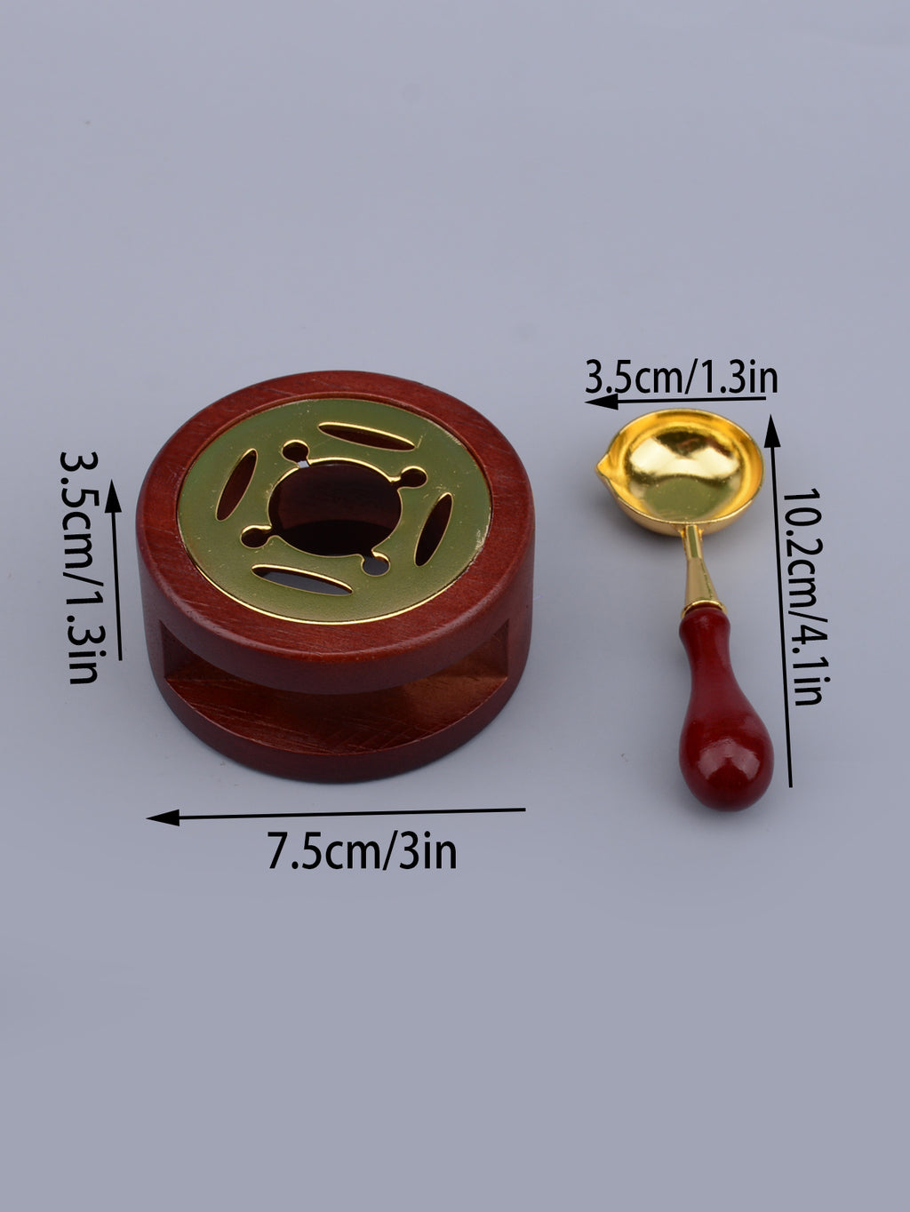 1 Brown Wax Seal Stove And 1 Brown Wax Seal Spoon Great For Embellishment Of Christmas Cards