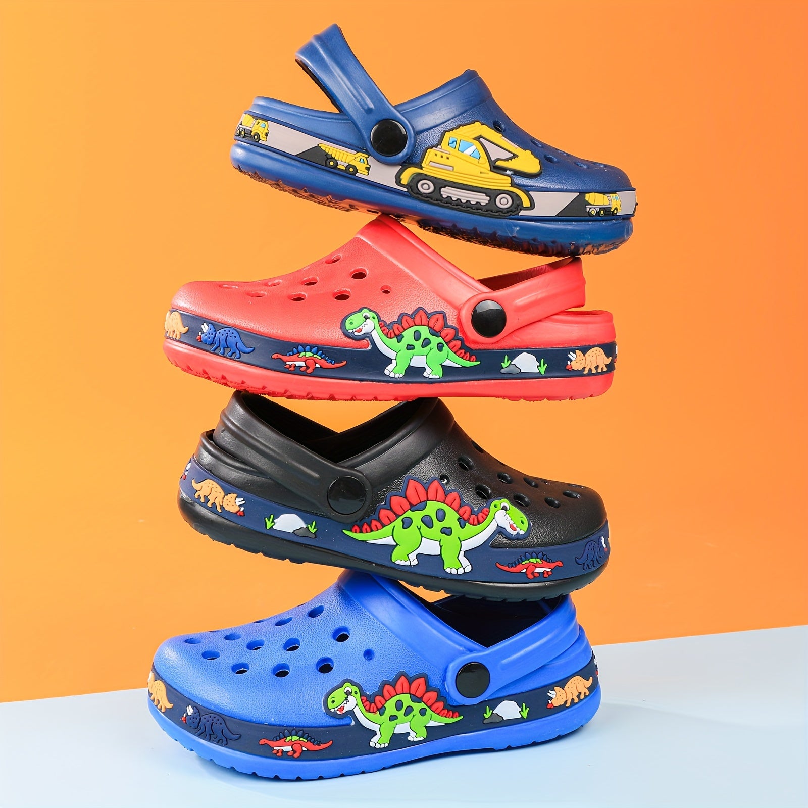 Youngsters' Dinosaur & Unicorn EVA Sandals with Ankle Strap - Anti-Slip Thick Sole, Breathable Summer Beach Garden Shoes for Youngsters & Youngsters, Soft Cushioned Low-Top Slippers (Grey & Pink), Allseason Footwear | Cartoon