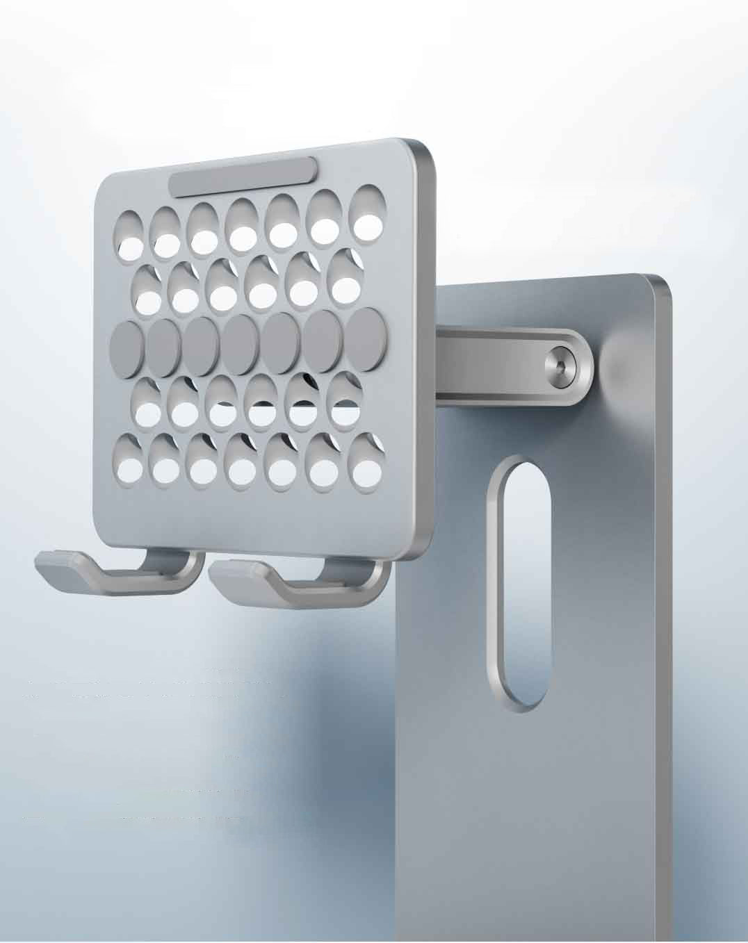 Ergonomic Tablet Stand Holder - Elevate Your Workspace with Universally Compatible Design, Fits iPad Pro, iPhone, and Android Devices, and Frees Up Desk Space