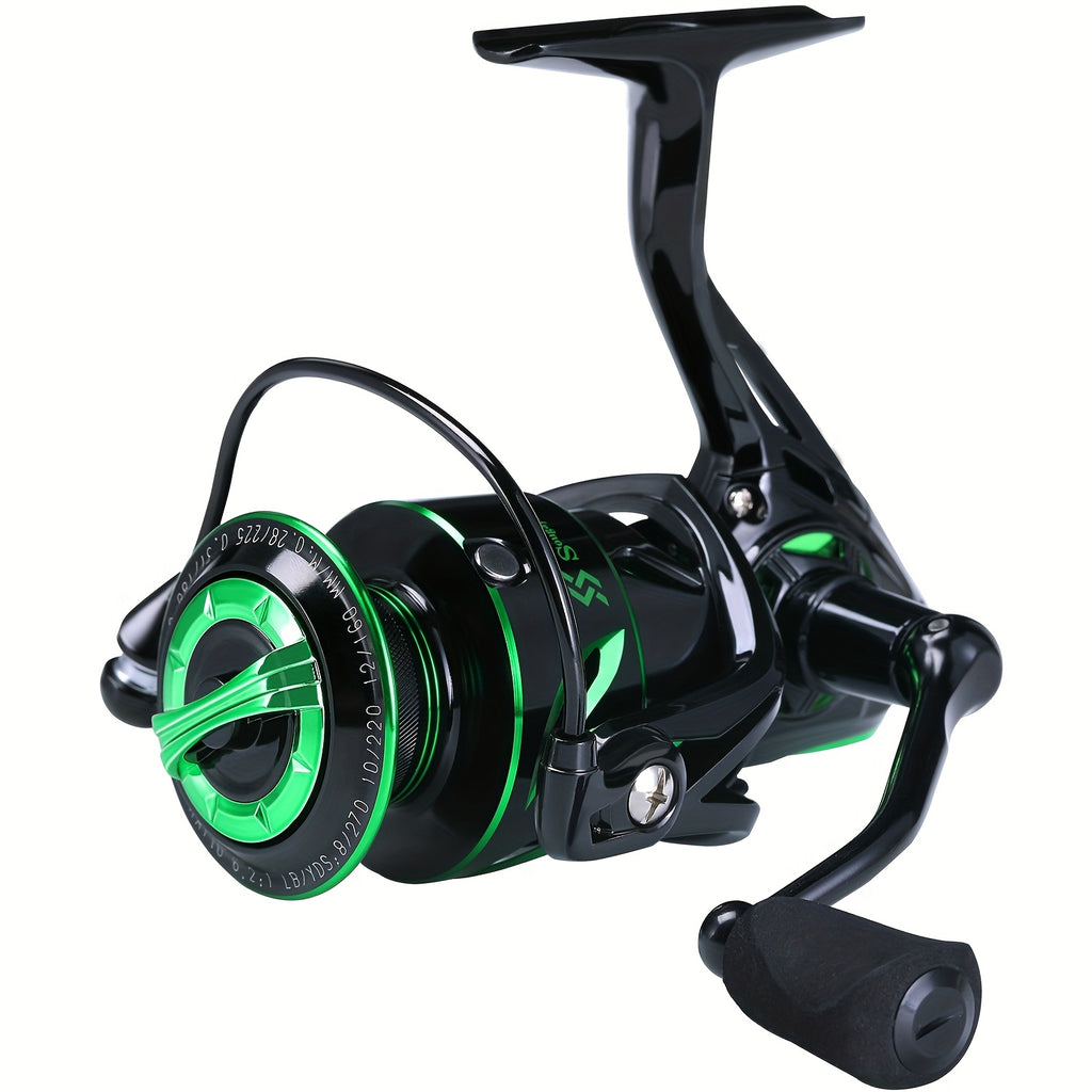 Sougayilang Spinning Fishing Reel - Lightweight 6, 2:1 High-Speed Gear Ratio, Aluminum Alloy Construction, Ergonomic Handle & Adjustable Drag, Mixed Colors for Freshwater & Saltwater Fishing, Ideal Gift for Anglers, Fishing R